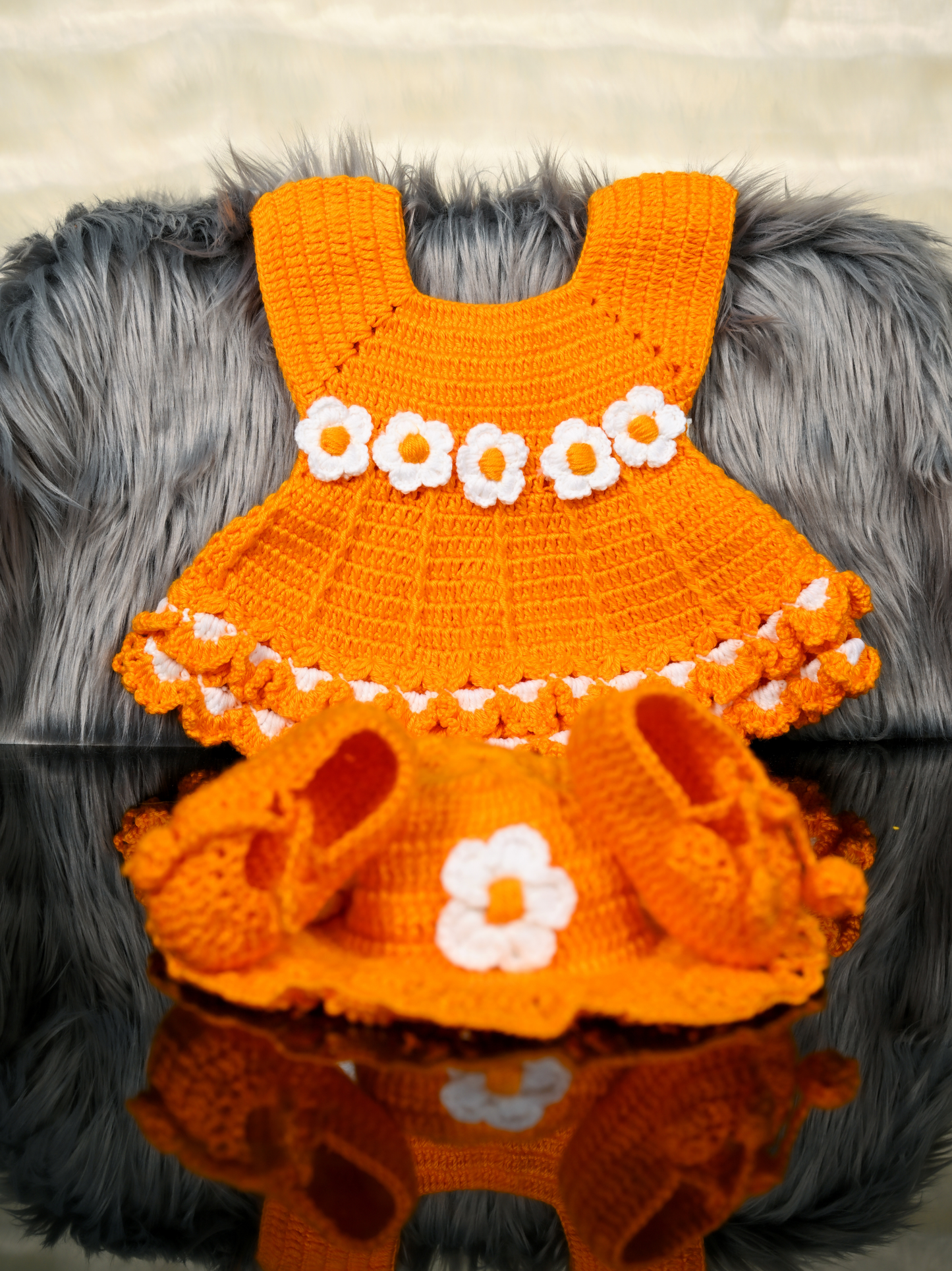 Handmade Crochet Dress for Newborns