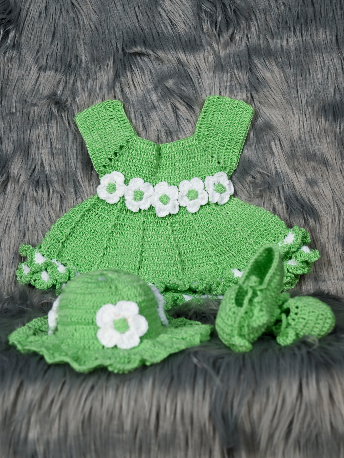 Handmade Crochet Dress for Newborns