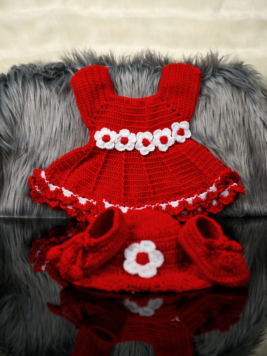Handmade Crochet Dress for Newborns